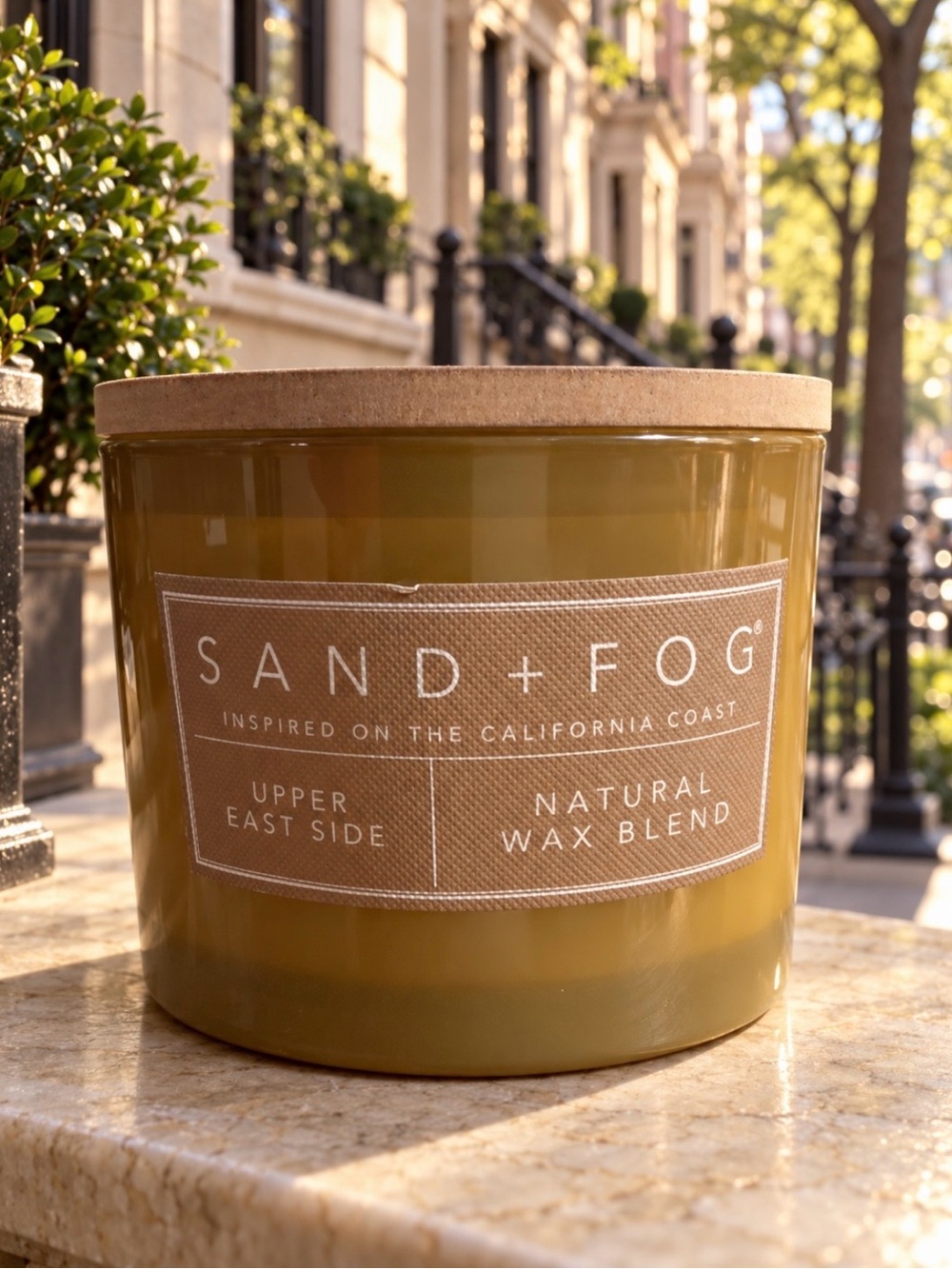 Upper East Side Natural Wax Blend Candle - Olive Green